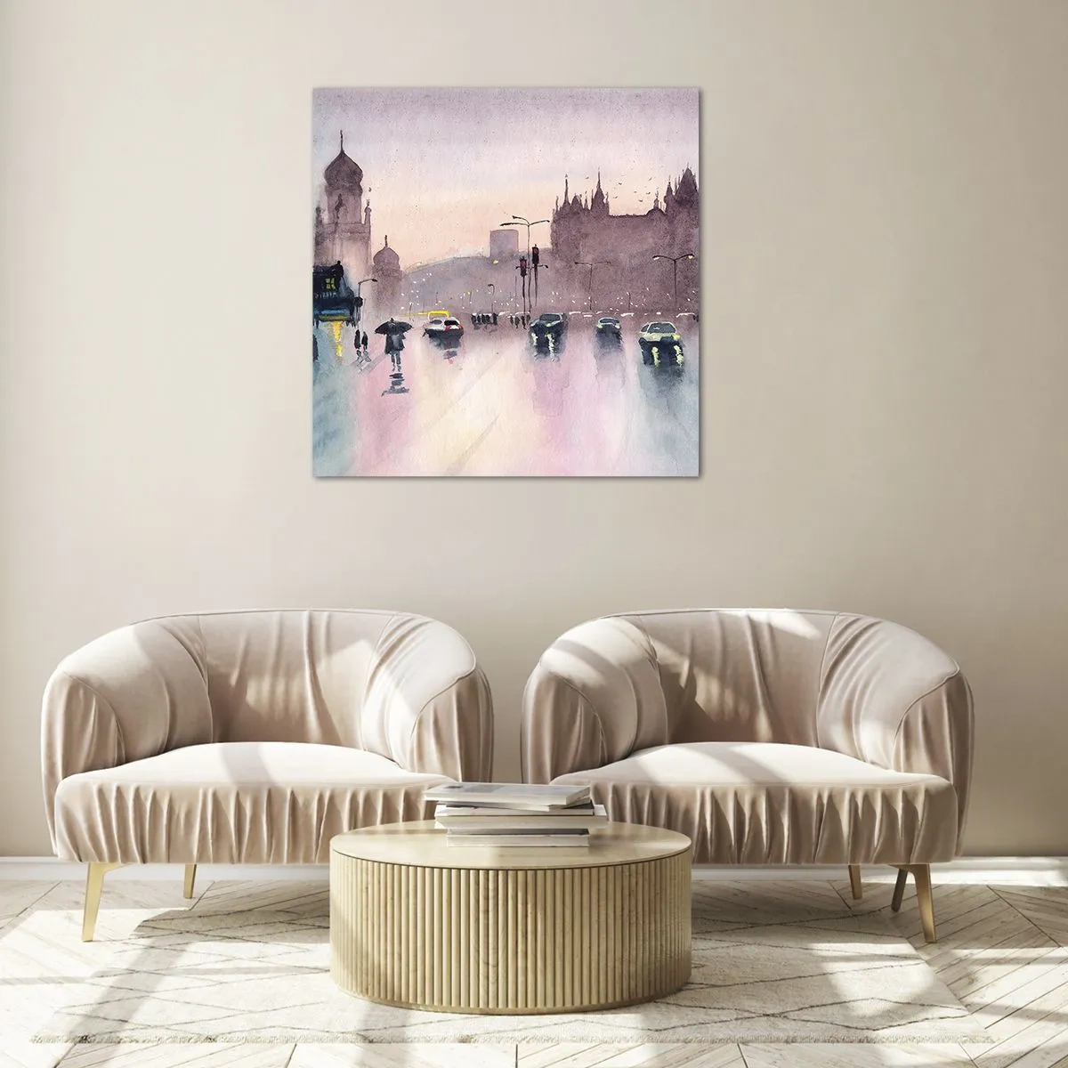 Obraz na skle - V daždivom opare - 60x60 cm