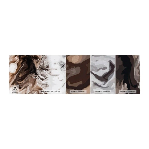 Vzorka fototapety Premium Canvas - Kontrast farieb - Abstrakcia, Kus, Moderný vzor - 100x30 cm