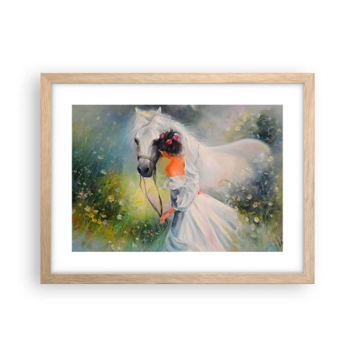 Plagát v ráme zo svetlého duba - Ako z krásneho sna - 40x30 cm