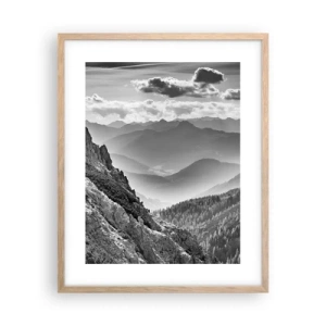 Plagát v ráme zo svetlého duba - Až k horizontu - 40x50 cm