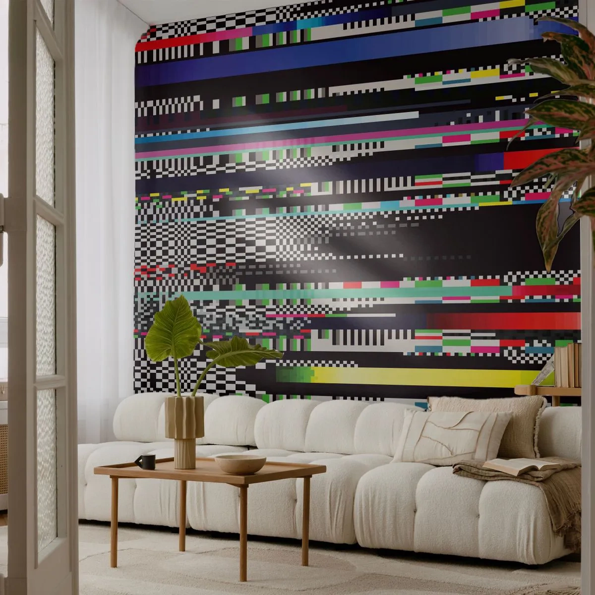 Samolepiaca Fototapeta Deluxe Sticker - Kontrolný obraz skutočnosti - Abstrakcia, Kus, Digitálny šum - 250x175 cm
