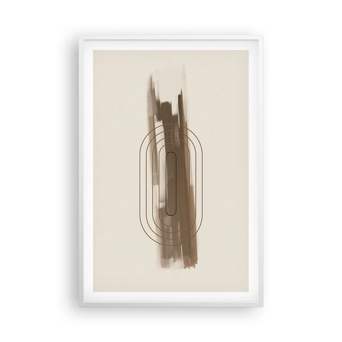 Plagát v bielom ráme - Závan šedej - 61x91 cm