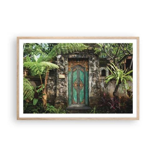 Plagát v ráme zo svetlého duba - Dvere do exotického sveta - 91x61 cm