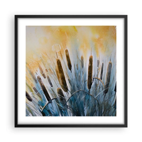 Plagát v čiernom ráme - Chlad vody, žiara slnka - 50x50 cm