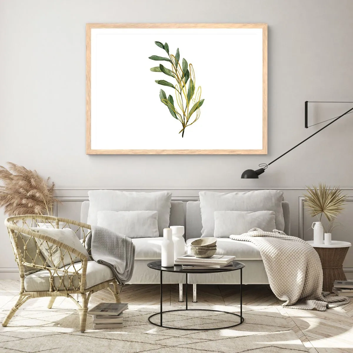 Plagát v ráme zo svetlého duba - Všetko, čo je dobré - 91x61 cm