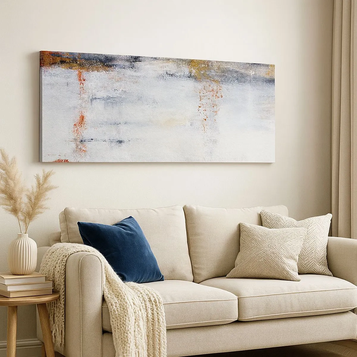 Obraz na plátne - Za závojom vzduchu - 100x40 cm