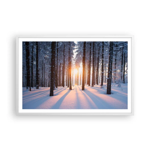 Plagát v bielom ráme - Jasne čierne na bielom - 91x61 cm