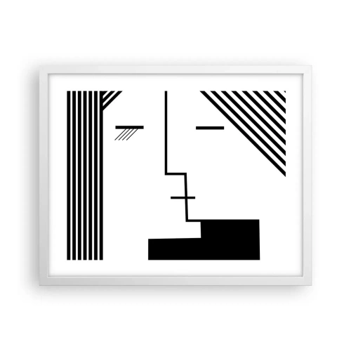 Plagát v bielom ráme - Proste bozk - 50x40 cm