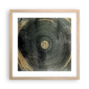 Plagát v ráme zo svetlého duba - Zmena a trvanie - 40x40 cm