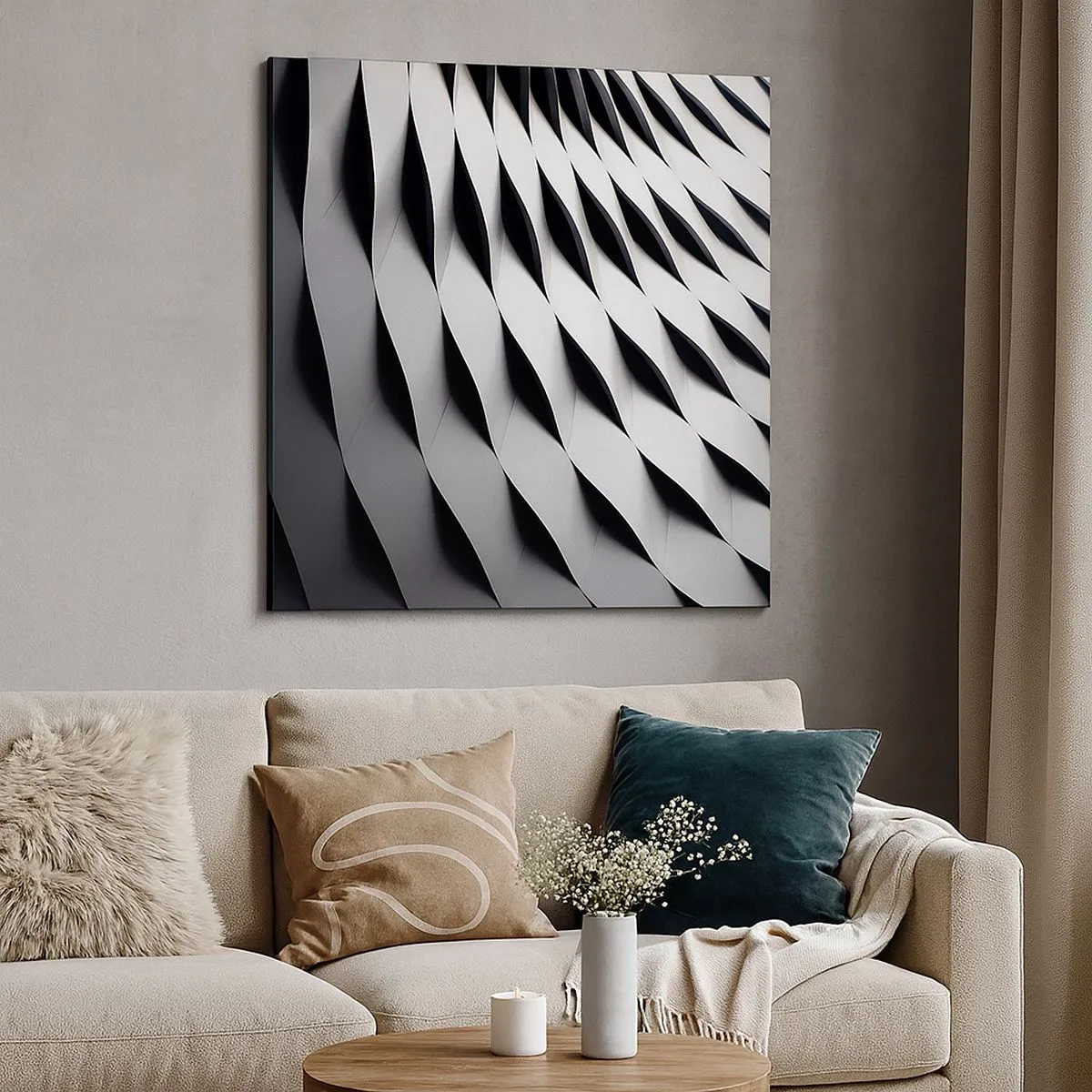 Obraz na plátne - Na hladine vĺn - 30x30 cm