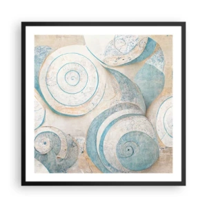 Plagát v čiernom ráme - Čo skrýva mušľa? - 60x60 cm