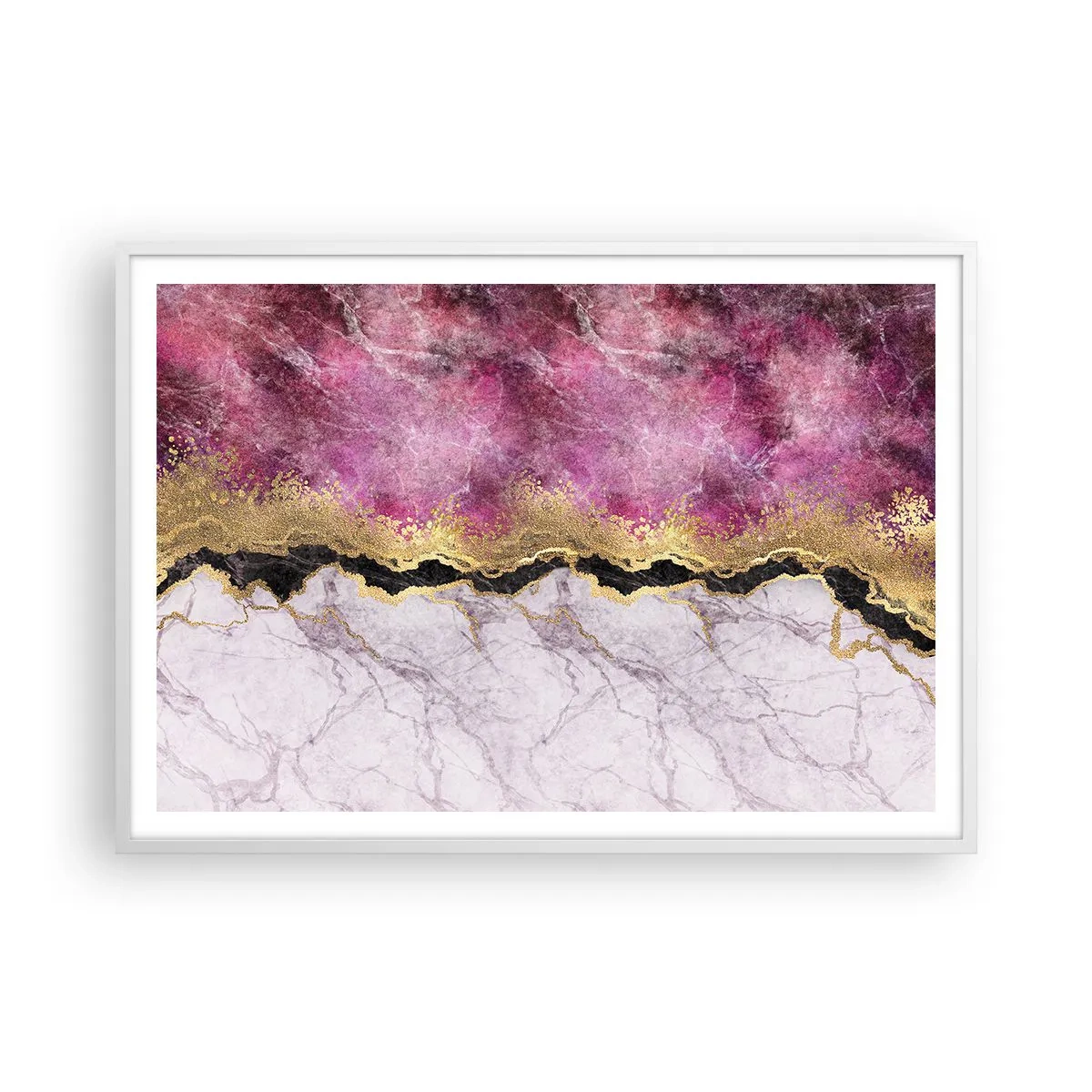 Plagát v bielom ráme - Na hranici - 100x70 cm