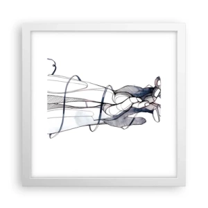 Plagát v bielom ráme - Štúdia o dotyku - 30x30 cm