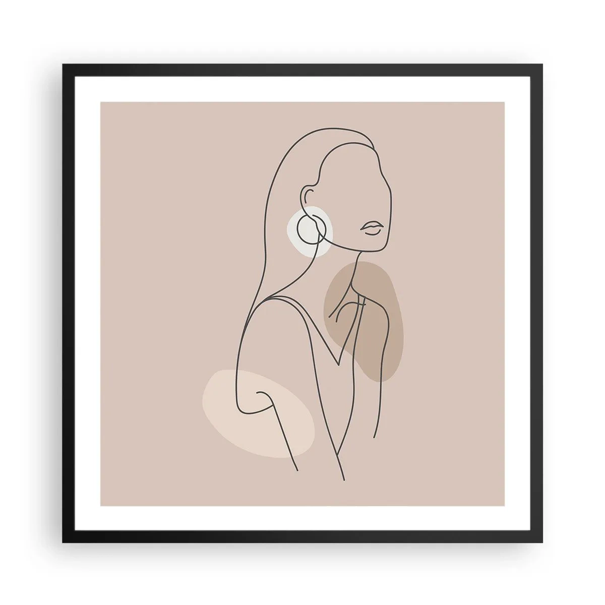 Plagát v čiernom ráme - Dievčenská ikona - 60x60 cm