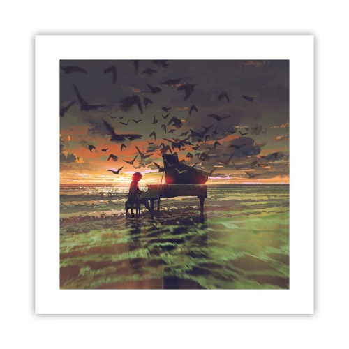 Plagát - Koncert na piano a vlny - 40x40 cm