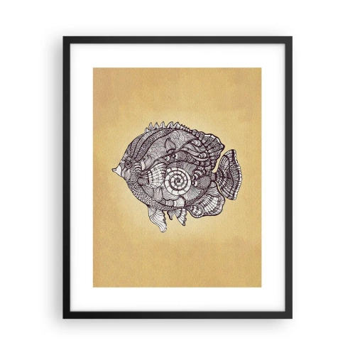 Plagát v čiernom ráme - Z oceánu ornamentov - 40x50 cm