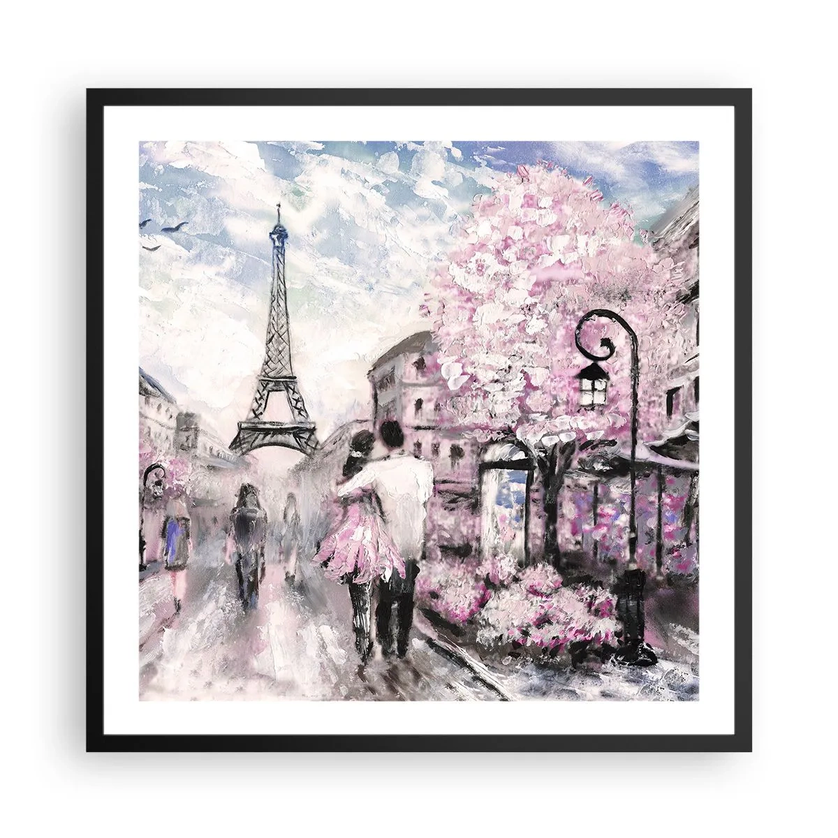 Plagát v čiernom ráme - Keď sa zamilovať, tak len v… - 60x60 cm