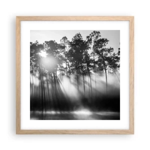 Plagát v ráme zo svetlého duba - Nezastaviteľné slnko - 40x40 cm