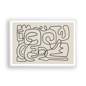 Plagát v bielom ráme - Podľa stopy - 100x70 cm