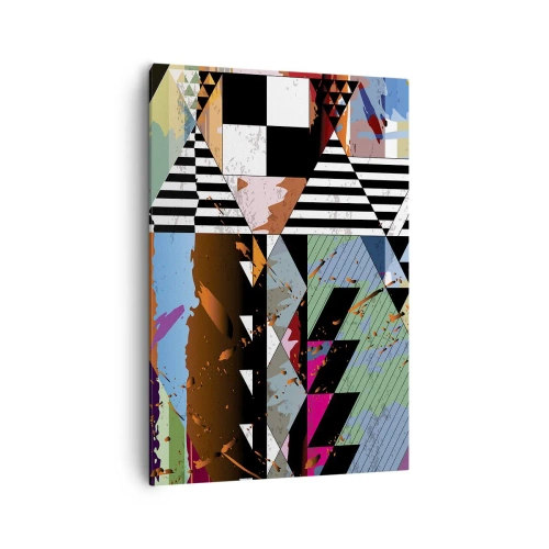 Obraz na plátne - Geometricky a organicky - 70x100 cm