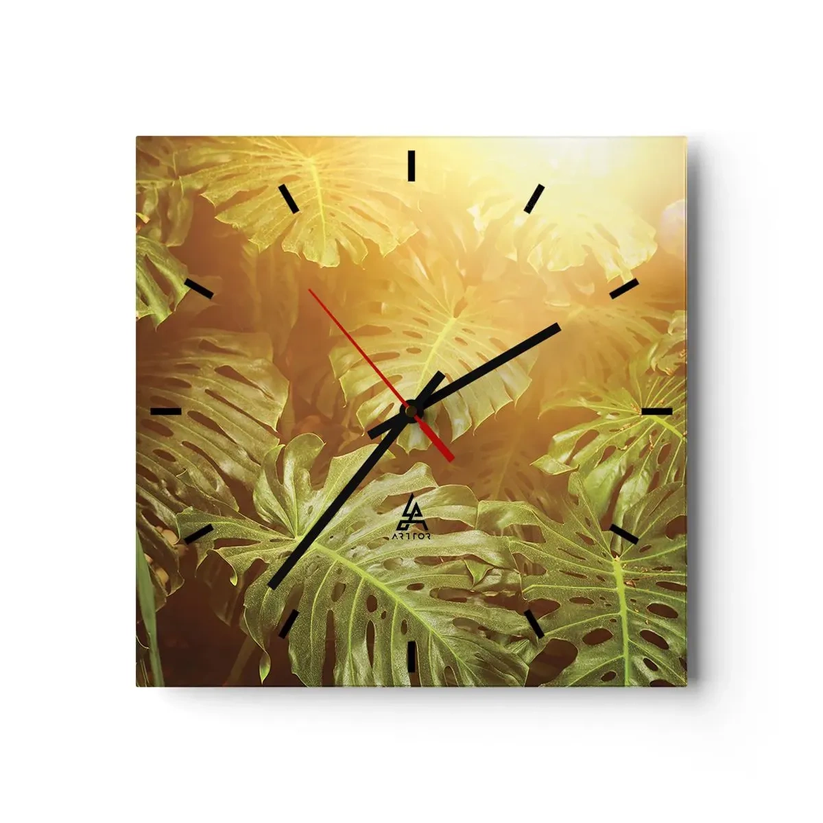 Nástenné hodiny - Vstúpiť do zelene… - 30x30 cm