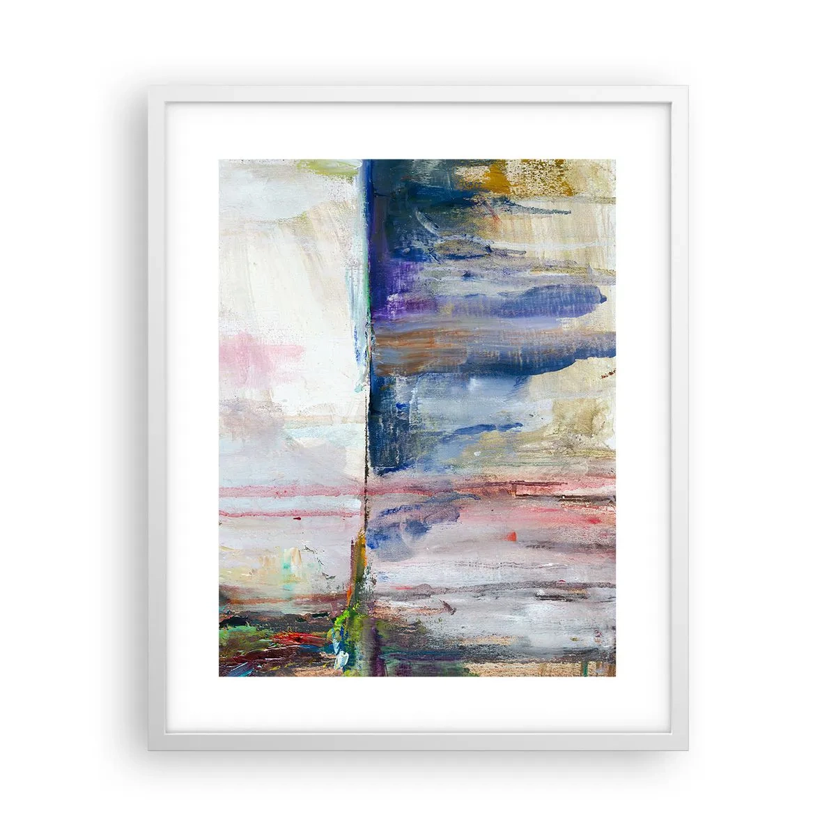 Plagát v bielom ráme - Farebné dojmy a asociácie - 40x50 cm