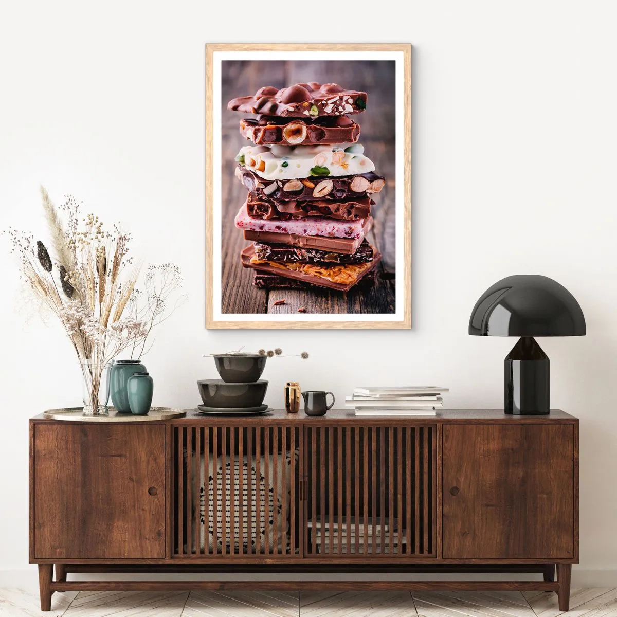 Plagát v ráme zo svetlého duba - Rozkošná perspektíva - 70x100 cm