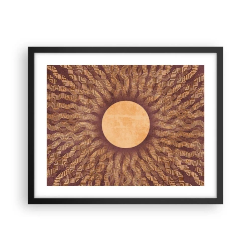 Plagát v čiernom ráme - Ikona slnka - 50x40 cm