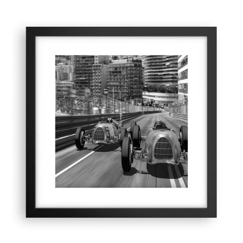 Plagát v čiernom ráme - Kedysi dávno v Monte Carle - 30x30 cm