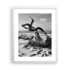 Plagát v bielom ráme - Morská socha - 40x50 cm