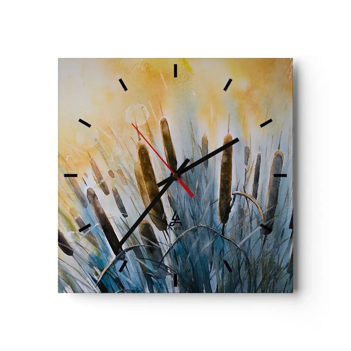 Nástenné hodiny - Chlad vody, žiara slnka - 30x30 cm