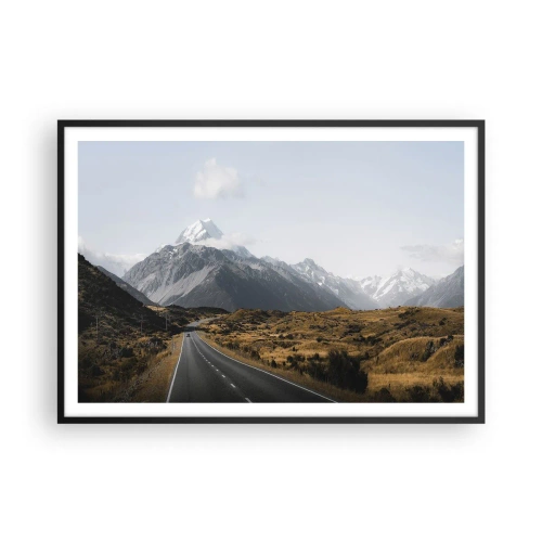 Plagát v čiernom ráme - Cesta do srdca hôr - 100x70 cm