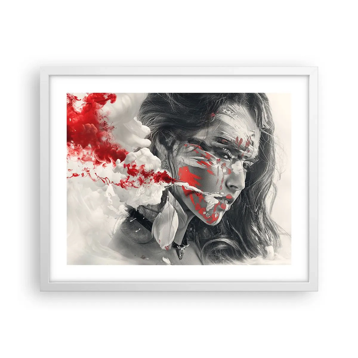 Plagát v bielom ráme - V škárach absurdity - 50x40 cm