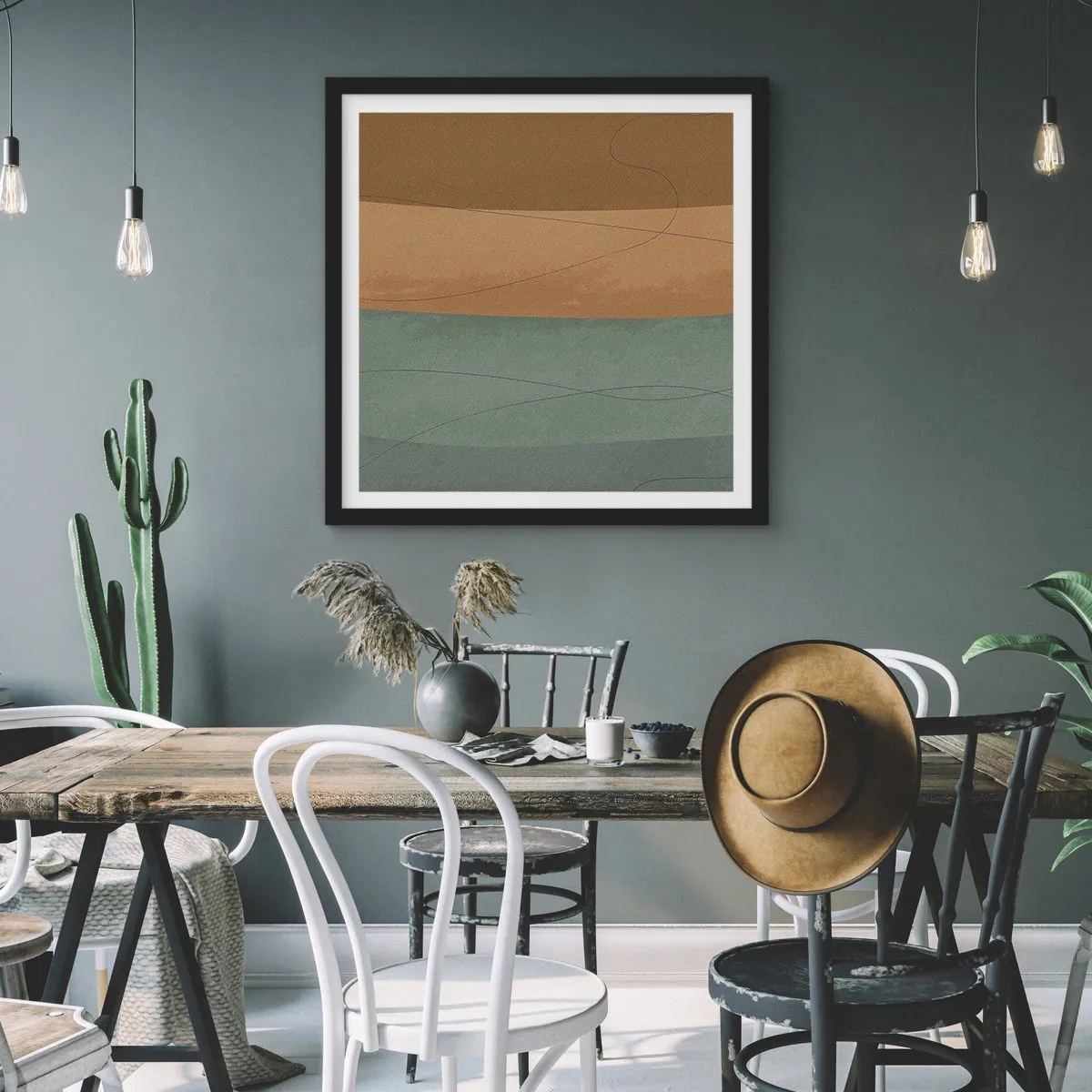 Plagát v čiernom ráme - Horizontálna kompozícia - 40x40 cm