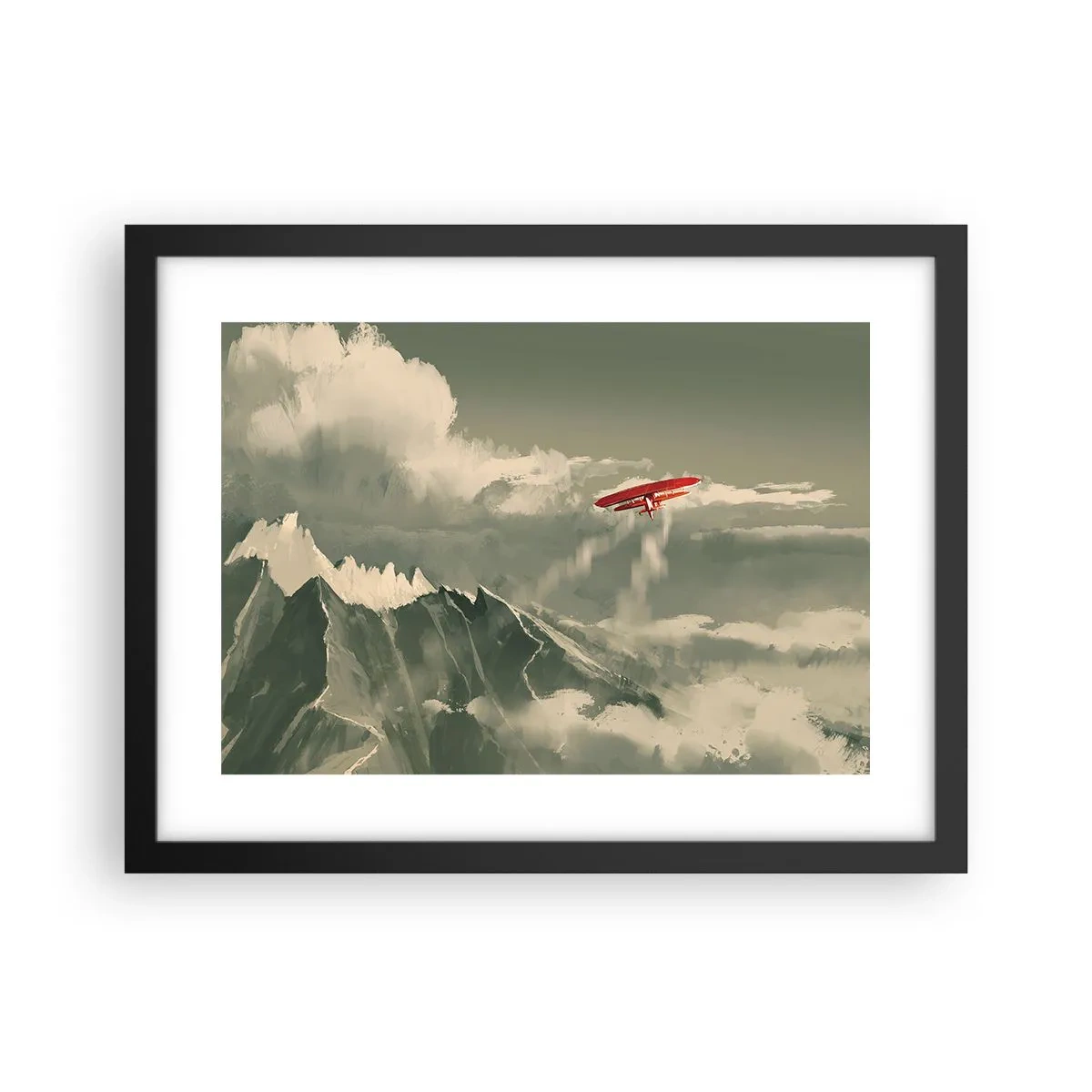 Plagát v čiernom ráme - Nebojácny priekopník - 40x30 cm