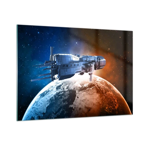 Obraz na skle - Pozorný pozorovateľ - 100x70 cm