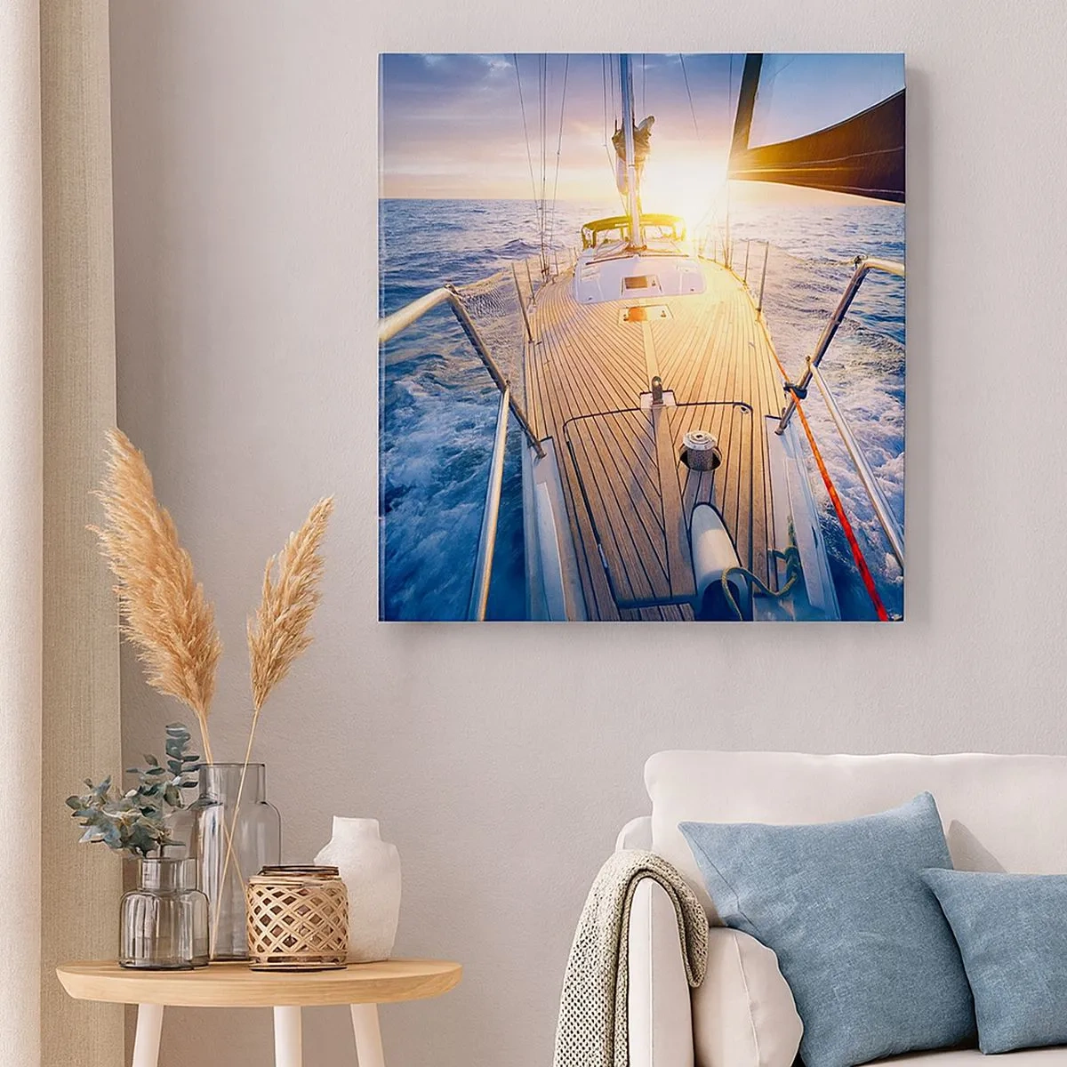 Obraz na plátne - Bežiaca po vlnách - 30x30 cm