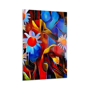 Obraz na skle - Farby života - 50x70 cm