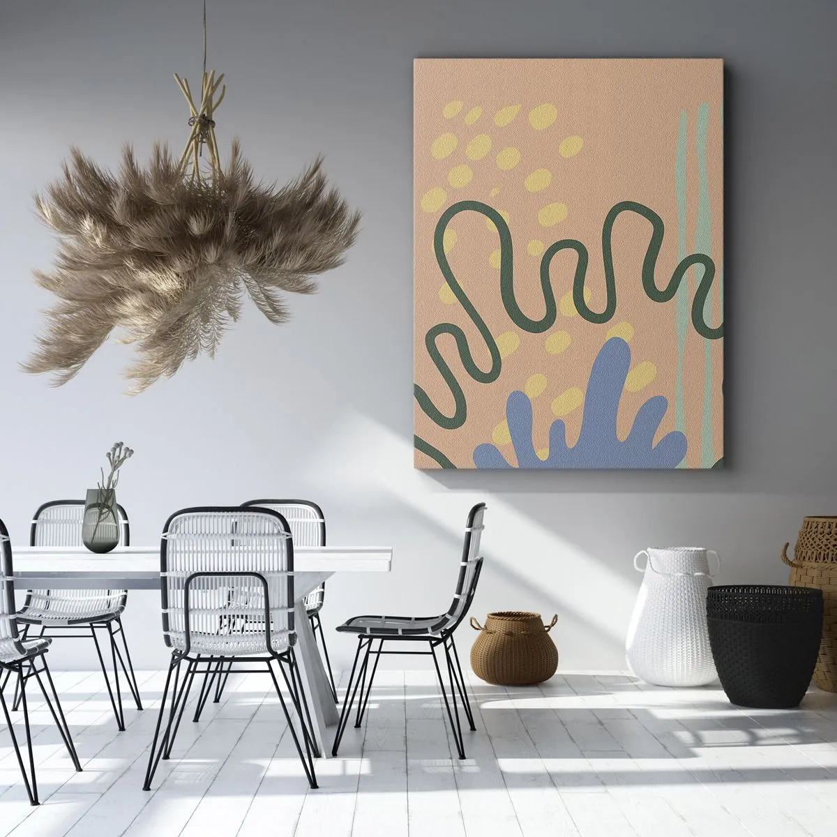 Obraz na plátne - Abstrakcia: rozmanitosť prírody - 45x80 cm