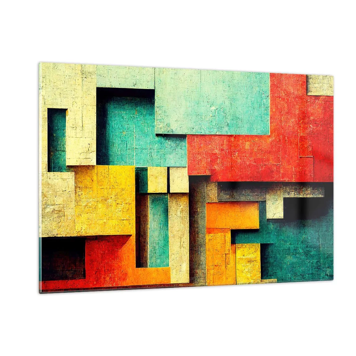 Obraz na skle - Festival pravých uhlov - 120x80 cm