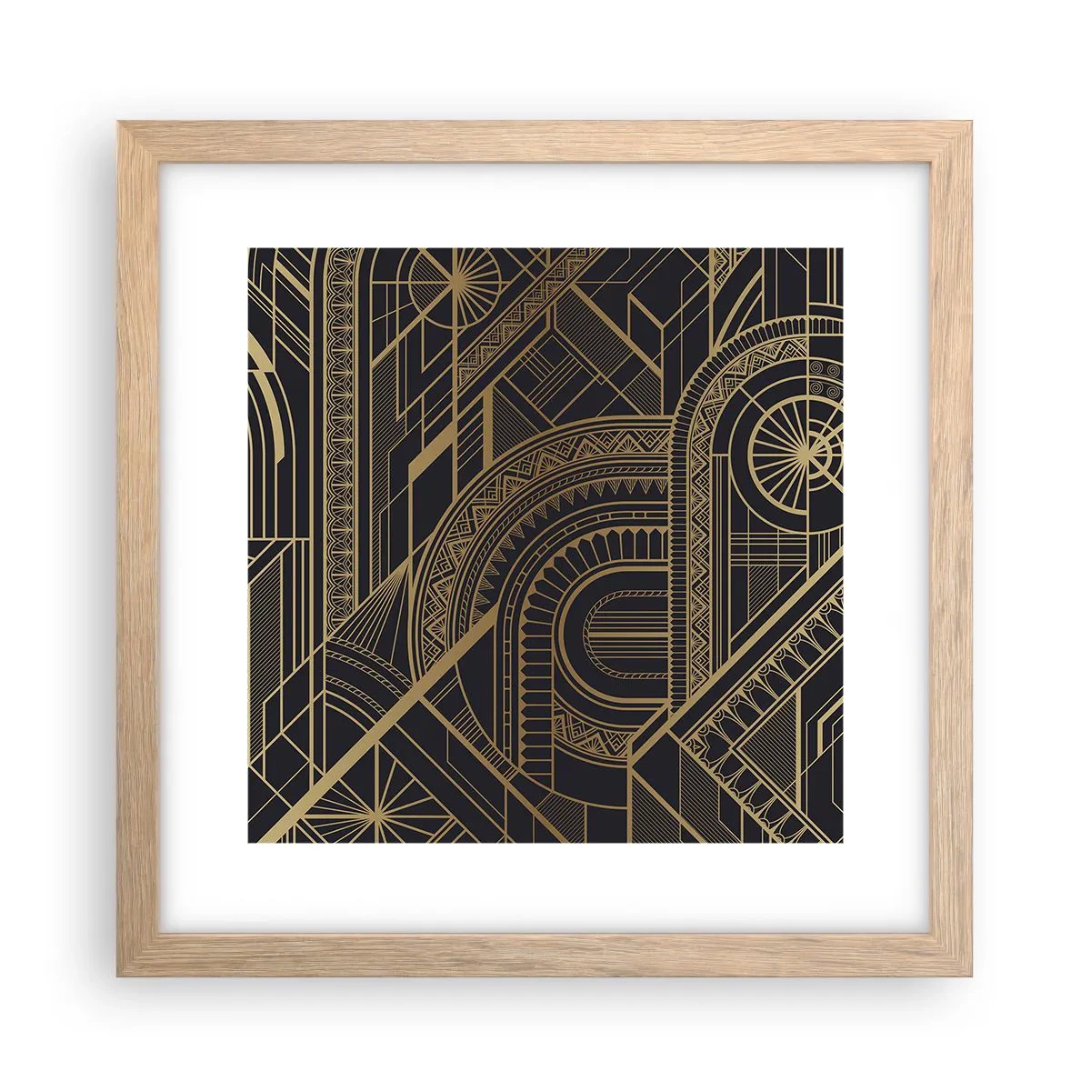 Plagát v ráme zo svetlého duba - Koncepty, nápady, plány - 30x30 cm