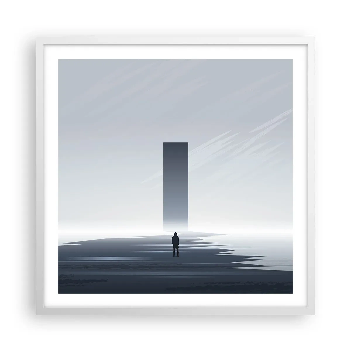 Plagát v bielom ráme - Príležitosť alebo hrozba? - 60x60 cm