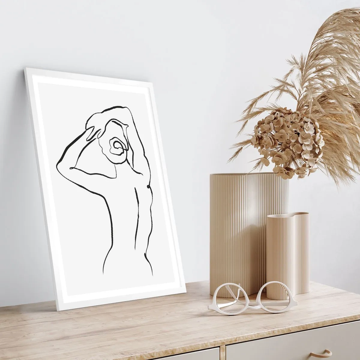 Plagát v bielom ráme - Ranný akt - 50x70 cm