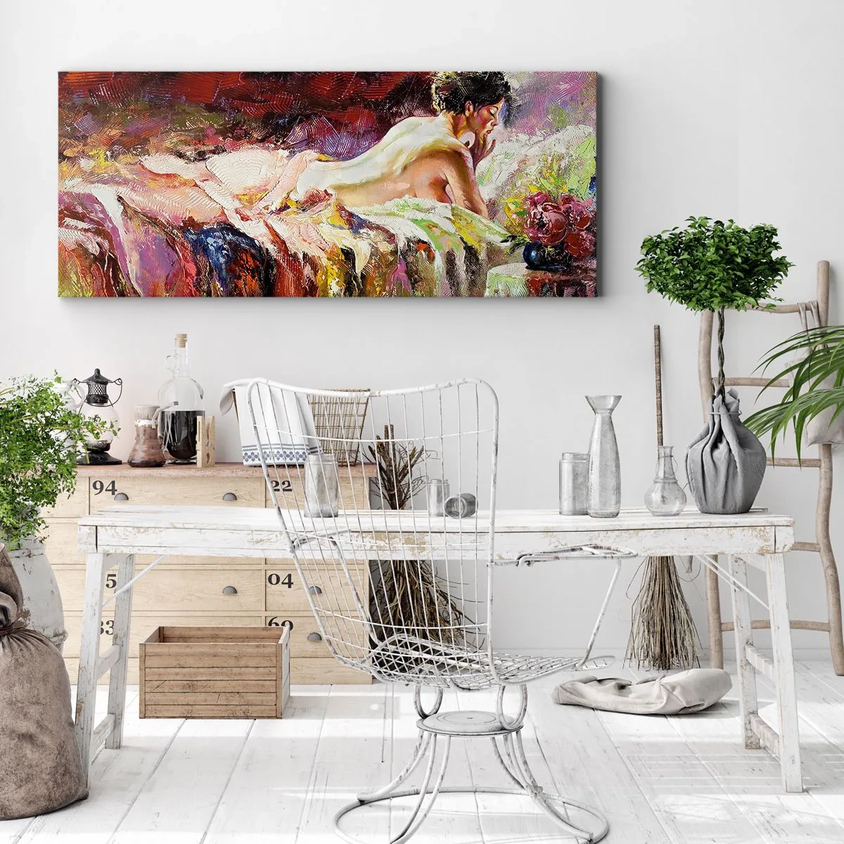Obraz na plátne - Zamyslená Venuša - 100x40 cm