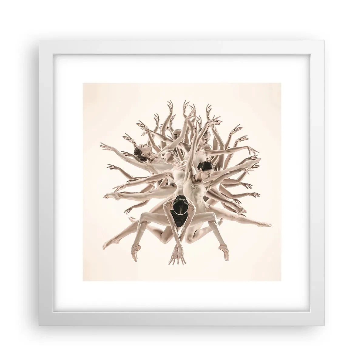 Plagát v bielom ráme - Rozkvet v tanci - 30x30 cm