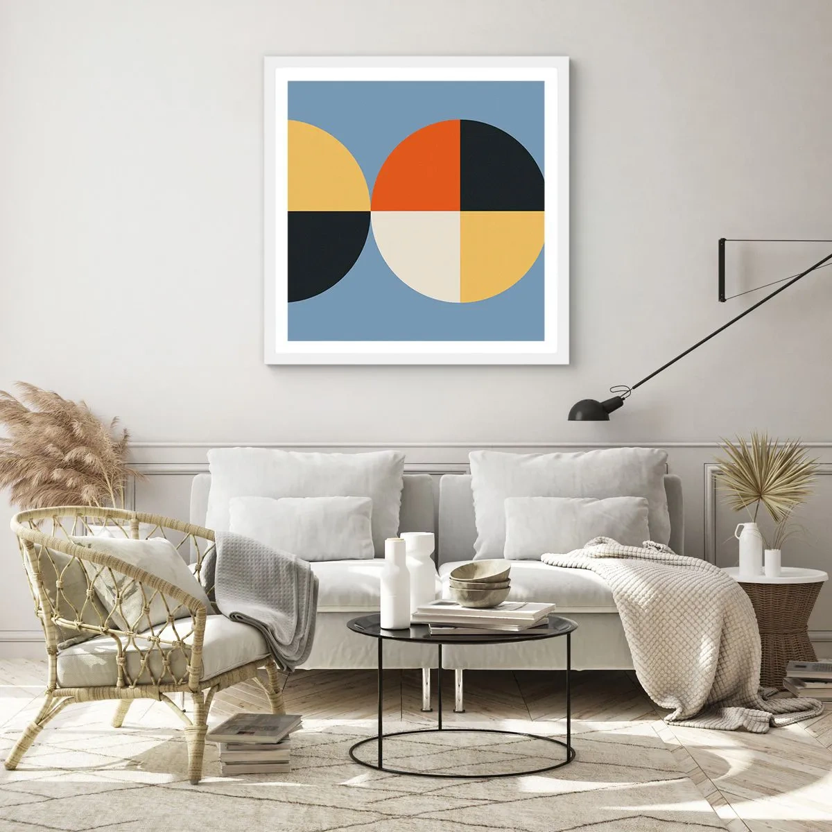 Plagát v bielom ráme - Pozri a počítaj - 60x60 cm