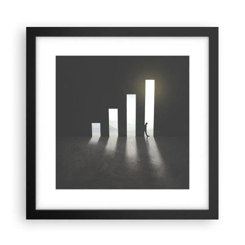 Plagát v čiernom ráme - Úspech – impresia - 30x30 cm