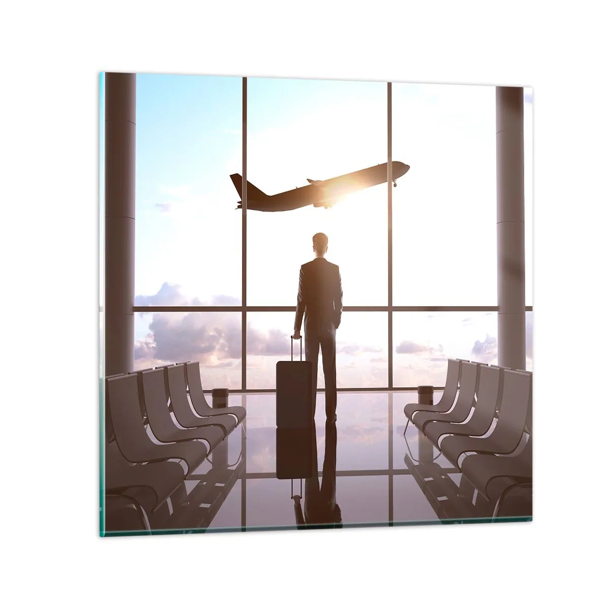 Obraz na skle - Máš čas, spomaľ - 60x60 cm