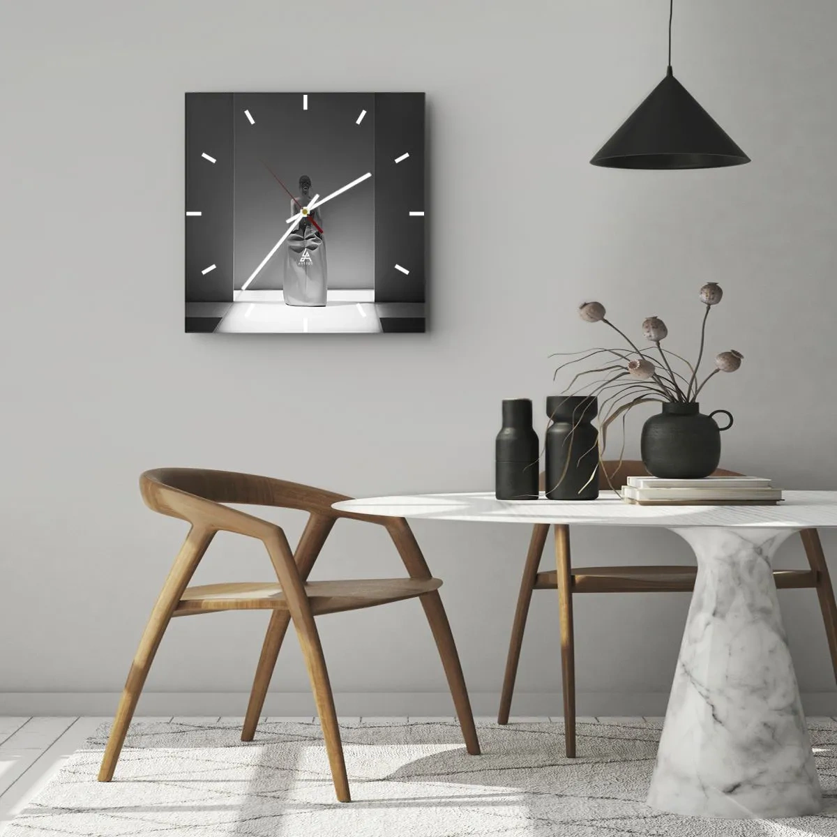 Nástenné hodiny - Rafinovaná jednoduchosť - 30x30 cm