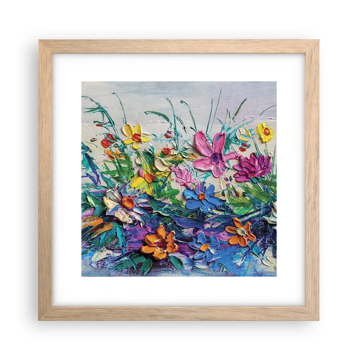 Plagát v ráme zo svetlého duba - Vôbec nie zátišie - 30x30 cm